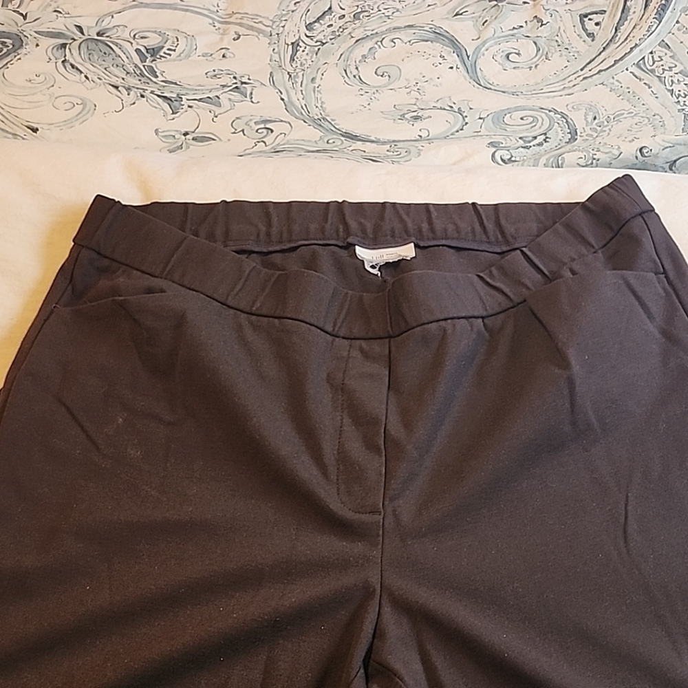 J Jill Ponte Slim Leg Brown Knit Pants XL